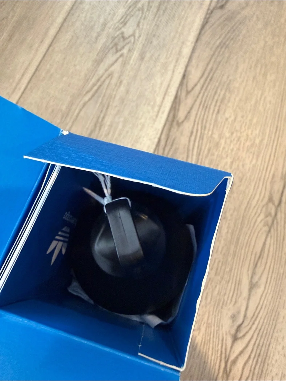 Balenciaga Black Matte Logo Water Bottle with Blue Box